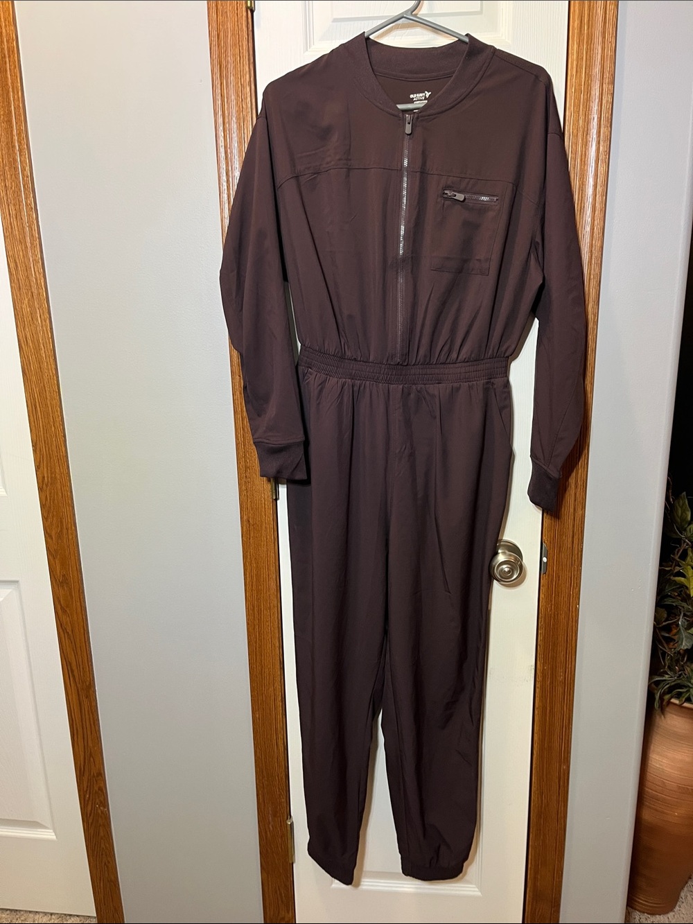 Old Navy Active Dry Quick Brown Polyester Blend Lightweight Jumpsuit Women’s SM